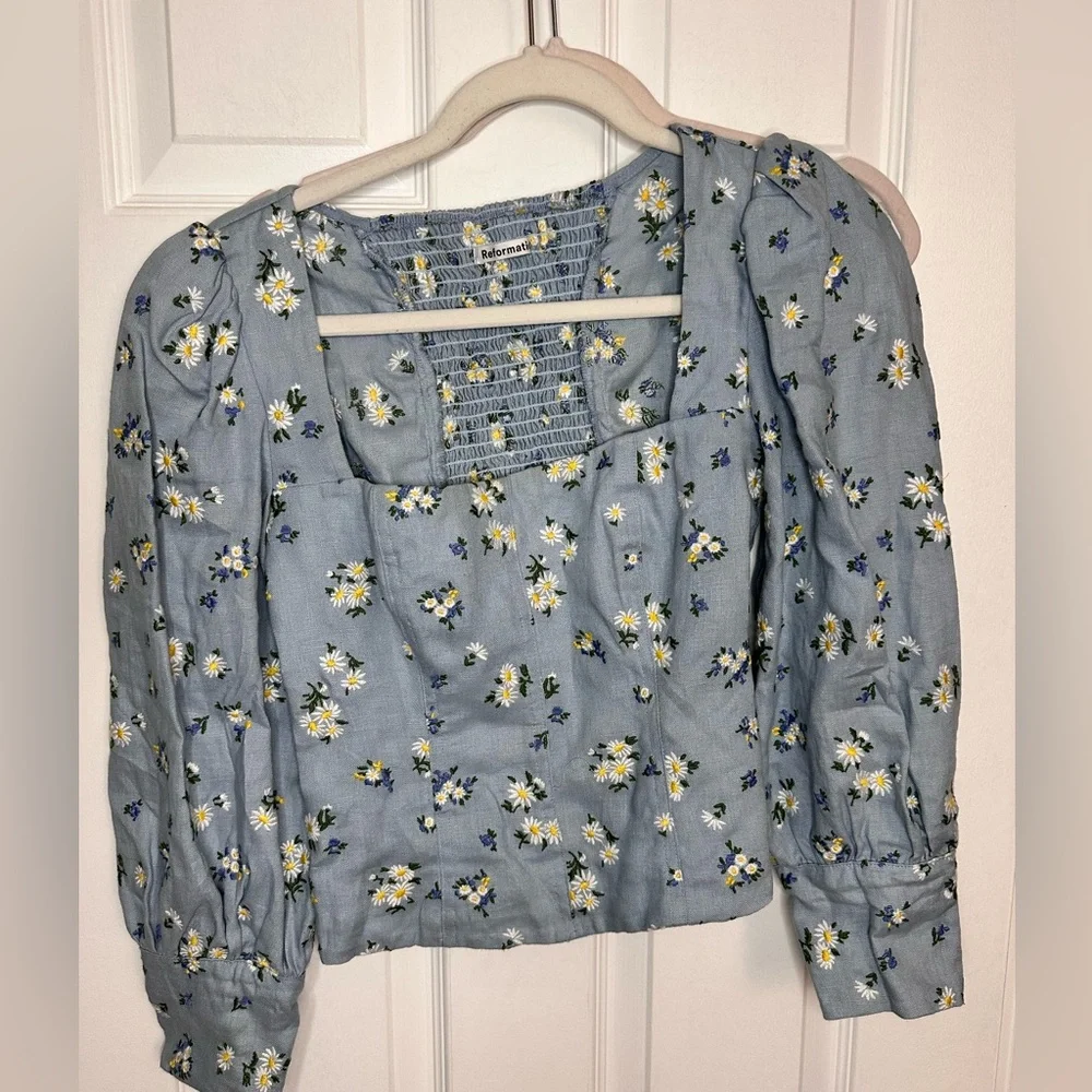 Reformation Stilton Linen Top - Picture 6 of 7